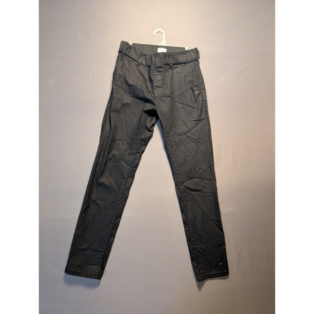 Flog Ankle Pants Womens 26 Black Flat Front Skinny Leg Stretch Twill Casual